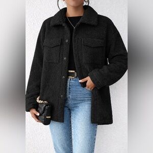 H&M Women's Black Sherpa Jacket Size Small